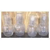 4 Bedside Table Water Sets - 7" Tall
