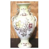 Antique Painted Vase - 12" Tall
