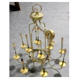 Brass Chandelier - 20" x 14"
