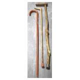 3 Wood Canes - 35" Long