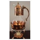 Vintage Coffee Carafe w/ stand - 14" Tall