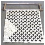 Quilt Top on quilt frame - 38" x 36