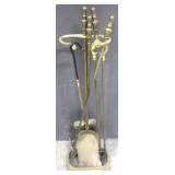 Brass Fireplace Set - 29" Tall