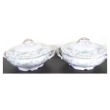 2 Limoges Covered Dishes - 6" x 9" x 20"