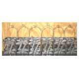 6 Metal Hanging Baskets - 5" x 4" x 4"