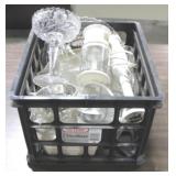 Plastic Crate w / Assorted Items
