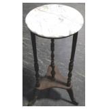 Marble Top Stand - 28" Tall x 12" Round