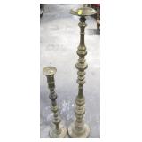 2 Large Brass Candle Holders