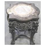 Wood Table w / Stone Insert - 8" x 16" x 16"