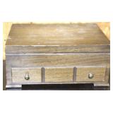 Wood Silverware Chest - 8" x 17" x 12"