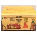 Wood Storage Box - 6" x 10" x 6"