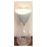 Ribbed Glass Hourglass Timer - 12" tall