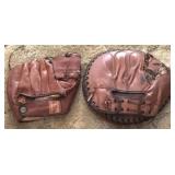 Vintage Baseball Glove & Catcher