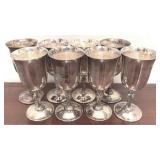 8 Silver Plated Goblets - 7" Tall