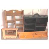 Lot of 4 Wood Shelves
