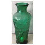 Green Glass Vase - 13" Tall