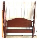 Wood Queen Bed with Rails - 78" x 64" x 82"