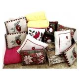 Lot of Assorted Throw Pillows