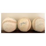 3 Signed Gaylord / Jim Perry Baseballs