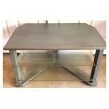 Metal & Glass Entertainment Stand-36" x 24" x 20"