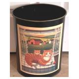 Metal Trash Can - 14" x 10" x 8"