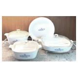 4 Corningware Dishes, 3 with Lids