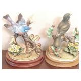 2 Bird Figurines - 8" Tall