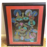 Kim Gregory Cat Pastel - 23" x 18"