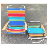 3 Folding Beach Chairs