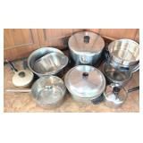 Lot of Assorted Pots & Pans with Lids