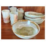 8 Piece Marble Dish Set