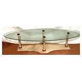 Glass Top Coffee Table - 15" x 60" x 20"