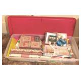 Plastic Tote with Wrapping Paper & More