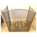 Fireplace Screen & Andirons