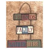 Metal Family Wall Hanging - 14" Tall