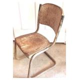Vintage Metal Floating Patio Chair - very rustic