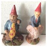 Tom Clark "Dad w/Love" & "G.W. Bush" Gnomes