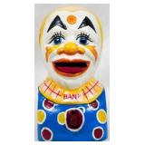 Cast Iron Clown Bank 6"