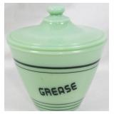 Jadeite Grease Jar 6"