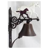 Cast Iron Horse Bell 13"