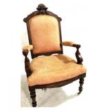 Victorian Wood Chair - 43" x 24" x 28"