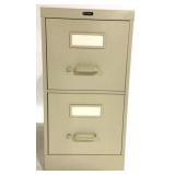 2 Drawer Metal Filing Cabinet - 29" x 25" x 16"