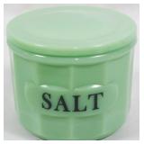Jadeite Salt Container 4"