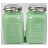 Jadeite Salt and Pepper Shakers 4.5"