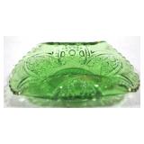 Green Glass Dish - 7" x 5"