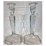 Pair of Candle Stick Holders - 9" tall