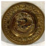 Brass 11.5" Ship Molded Plaque