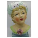 Porcelain Head Vase 7"