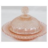 Miss America Pink Depression Butter Dish