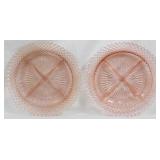 2 Pink Miss America Divided Relishes